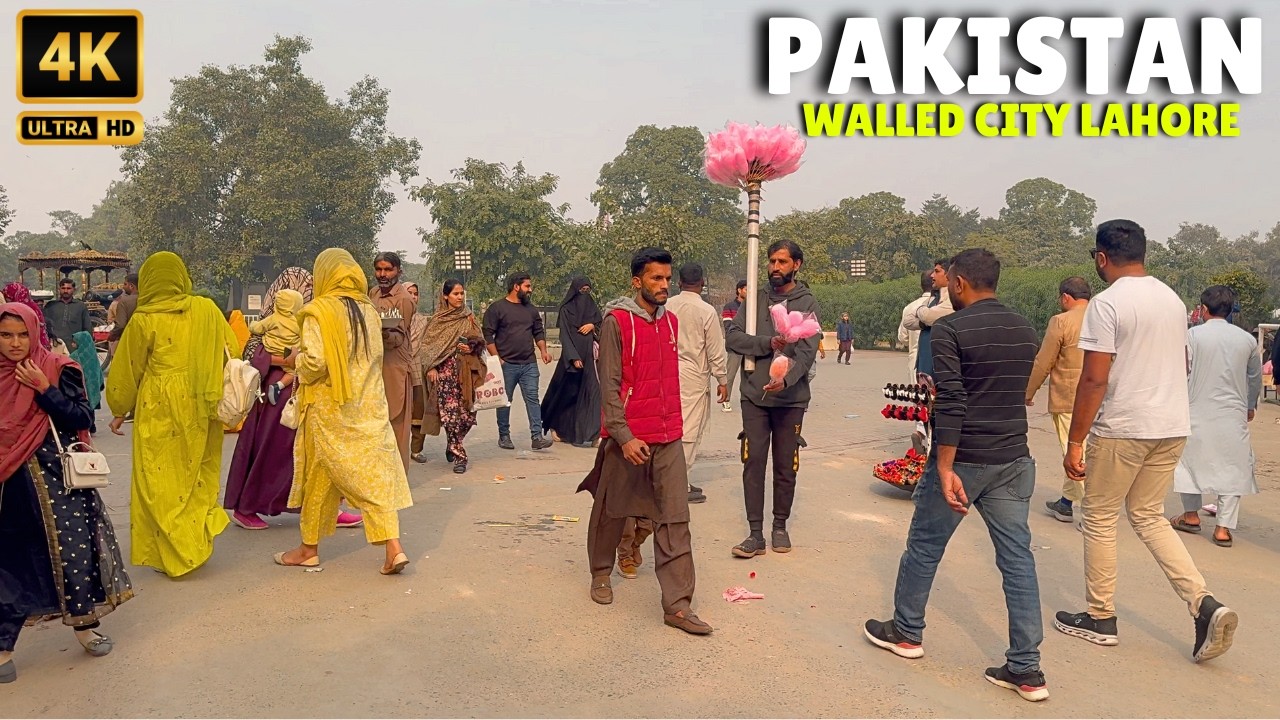 🇵🇰 Lahore 4K Virtual Walk | Iconic Landmarks, Street Food & Culture