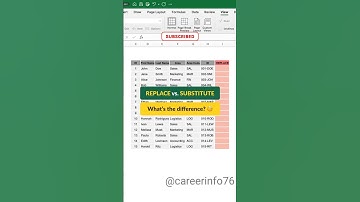 REPLACE vs. SUBSTITUTE 🤯🤯 #excel #asmr #computer #excelformula #tricks #exceltips #trending #yt