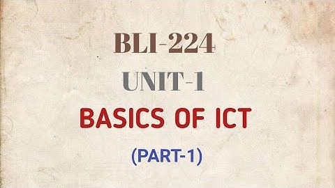 Blis-224{ basic of ICT(part-1)}   IGNOU BLIS 224 Important Question for  #BLIS_224