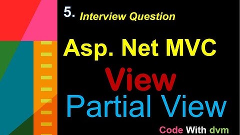 what is partial view in Asp.net MVC 5 || how to use partial view and view