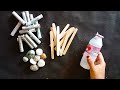 Plastic bottle craft idea  cardboard craft  best out of waste  thread spool craft idea diy house