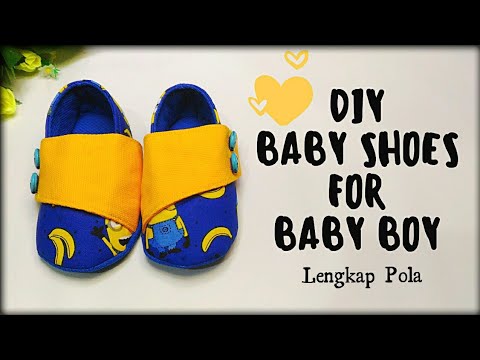 Cara Membuat Sepatu Bayi  Boy Dari  Kain  Katun  dan kain  