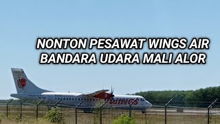 nonton pesawat wing air take-off bandar udara Mali Alor #pesawat #wingsair #takeoff  #bandaramali