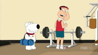 Family Guy S13E04 Quagmire working out little Quagmire!!