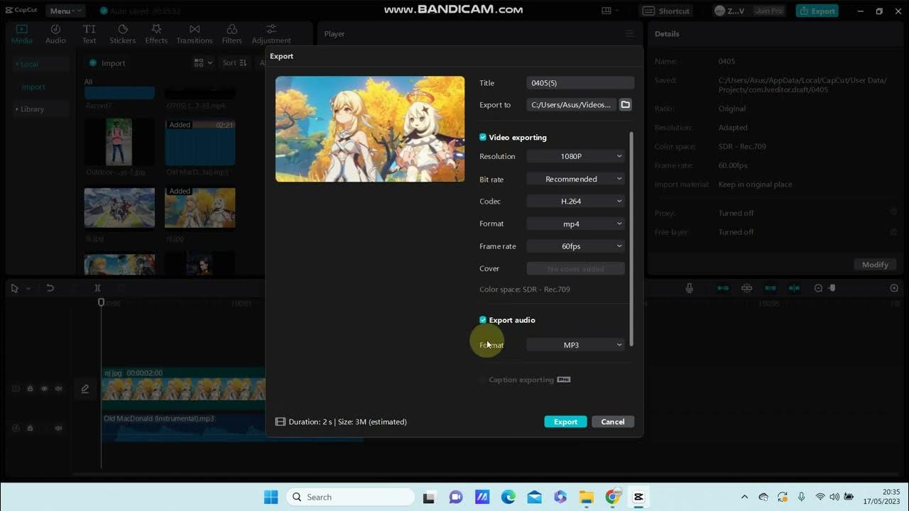 How to Save Project on CapCut PC as MP3 Format in CapCut PC? Get MP3