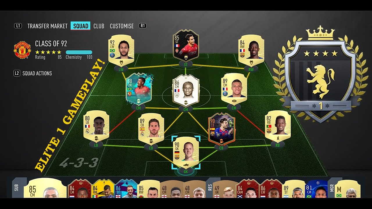 FIFA 20 FUT CHAMPIONS ELITE 1 (273) CUSTOM TACTICS & FORMATIONS EXPLAINED WITH HIGHLIGHTS