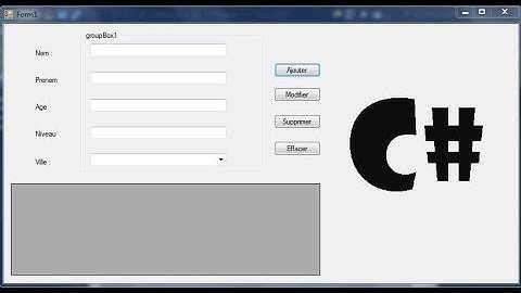 Boutoun || Ajouter - Modifier- Supprimer || DataGridView C#