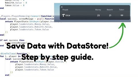 How to save Data with DataStore | Roblox Studio