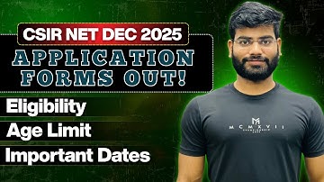 CSIR NET December 2025 Application Form | Step-by-Step Guide | Eligibility, Dates & Process