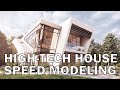 HIGH TECH HOUSE Speed Modeling (3ds max, Lumion, PS)