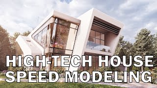 HIGH TECH HOUSE Speed Modeling (3ds max, Lumion, PS)