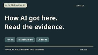 History of Artificial Intelligence: From Turing to ChatGPT | AI for GIs 3 (Updated OCT26)