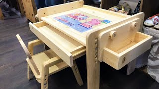 Homemade Height Adjustable children's desk ➲ DIY WoodWorking For Aug16