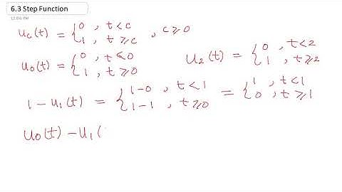 6.3 Unit Step Function