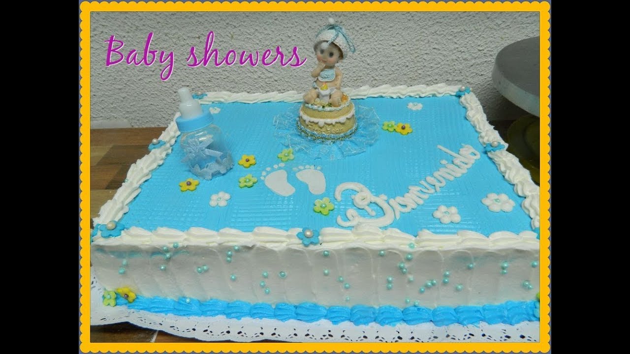 Decoracion Sencilla Torta Baby Showers Youtube