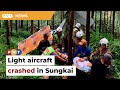 Light aircraft crash in sungkai cops identify 2 survivors