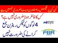 Who is NOT REQUIRED to file Income tax return | Persons Not Required to Submit Income Tax Return FBR