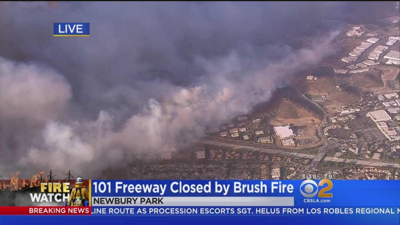 Air Tankers Drop Phos-Check To Protect Homes In Newbury Park