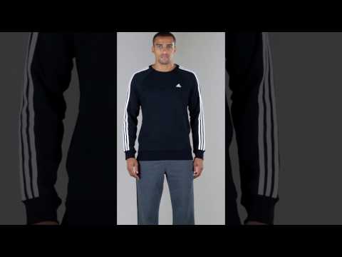 Studio - adidas Essentials 3 Stripe Crew Sweat