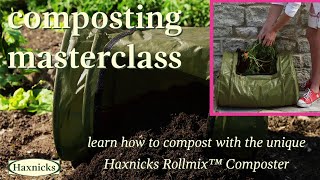 A composting masterclass - learn how to compost with the unique Haxnicks  Rollmix™ Composter Net Worth
