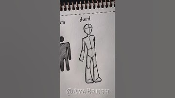 Hoe je een stokmannetje op 3 manieren tekent✏️ #tekenen #tutorial #stokmannetje #schetsen #hoetek...