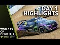 Day 1 highlights  2019 spa fia world rallycross of benelux