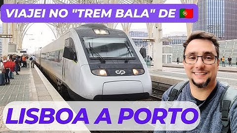 COMO é VIAJAR no "TREM BALA" de Portugal?🚊🇵🇹 De LISBOA ao PORTO no Comboio CP Alfa Pendular #train