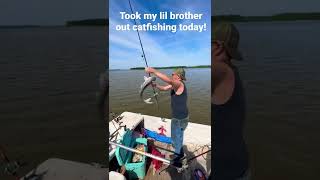 Catfishing with my lil brother had a blast limited out!! #fyp #family #fishing #whatwedo #letsgo