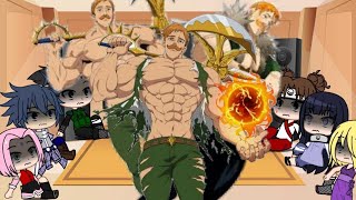 naruto friends react to naruto as escanor||au|| naruto x seven deadly sins