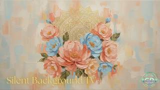 🌸 Coral & Sky Blossom Harmony ✨ | Silent TV Art Background 4K