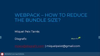 Miquel Peix: Webpack - How to reduce the bundle size?