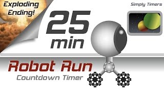 25 min racing robot countdown timer with exploding ending