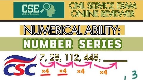 CIVIL SERVICE EXAM | Numerical Ability: Number Series | CSE Online Reviewer