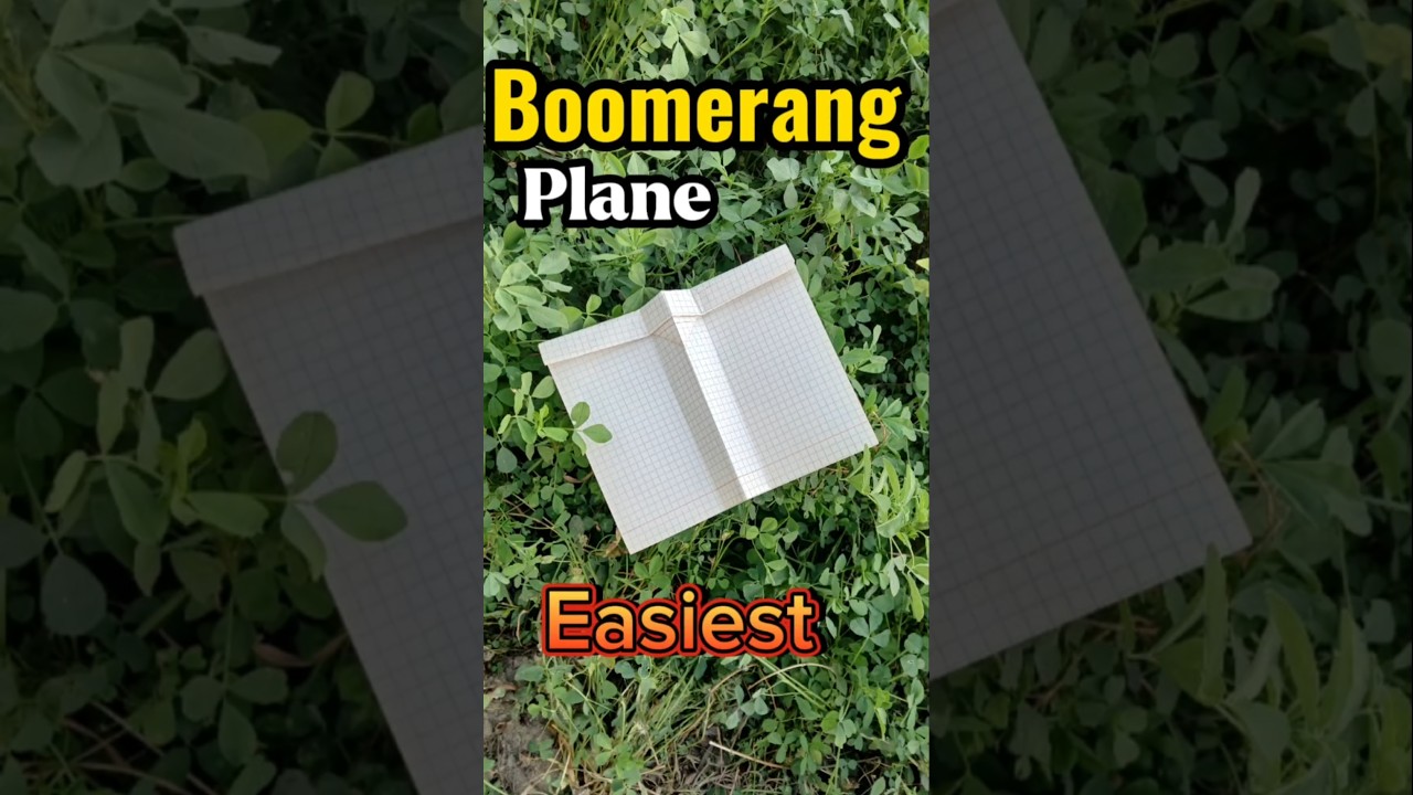 Easiest BOOMERANG Paper Plane Ever! 😱✈️ #shorts