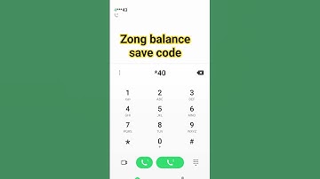 zong balance save code