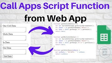 Call Google Apps Script Function from Web App using Google Sheets