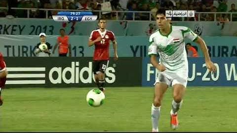 اهداف مباراة العراق ومصر 2-1