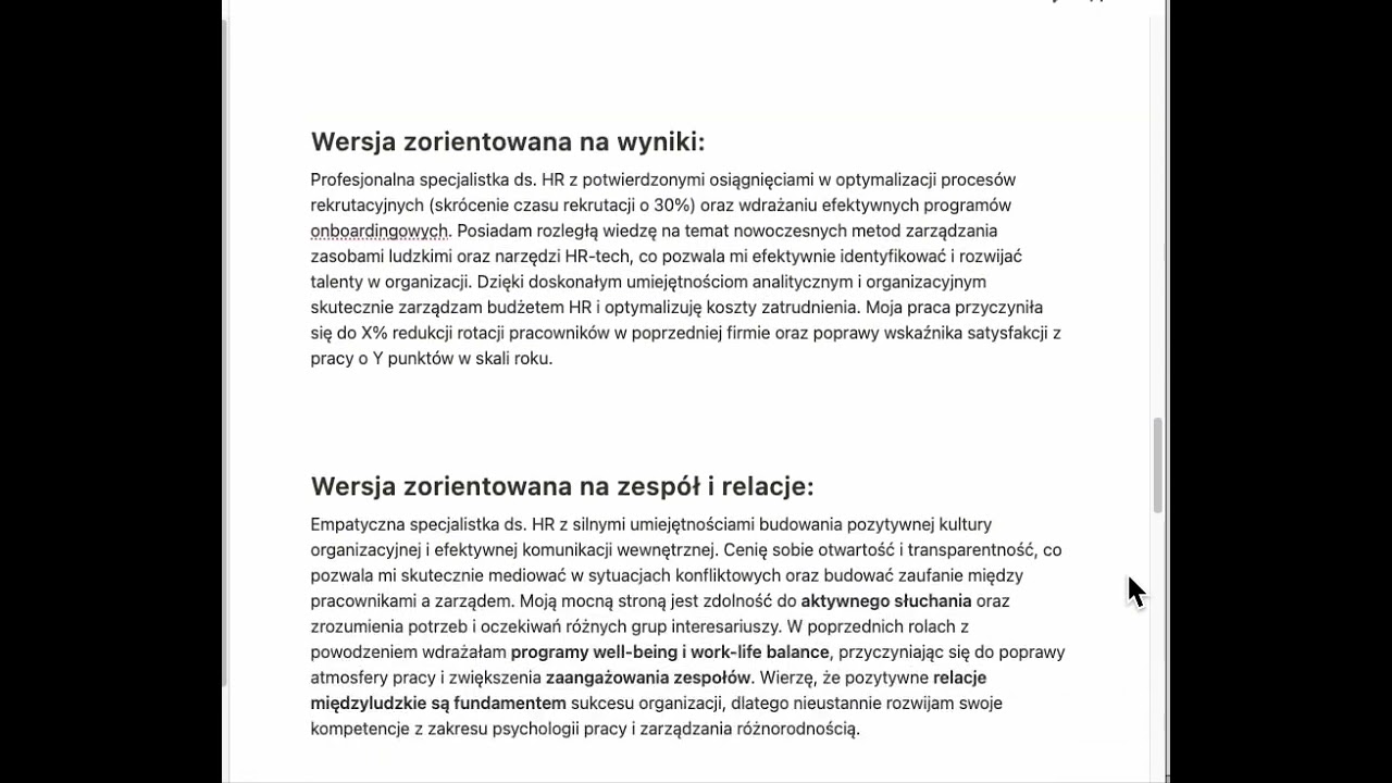 CV MASTERCLASS Lekcja nr 12 Podsumowanie zawodowe - przykłady jak je napisać