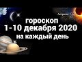 1-10 ДЕКАБРЯ 2020 ГОРОСКОП на каждый день. КОРИДОР ЗАТМЕНИЙ Астролог Olga