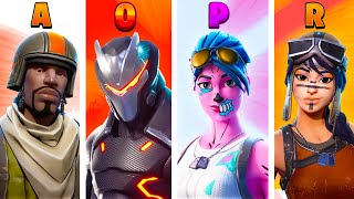 BEST SKIN BY LETTER (A-Z) | Fortnite Battle Royale!