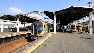 特急「しおかぜ」　瀬戸大橋線 児島駅発車　Limitedo express "Shiokaze", JR Seto-Ōhashi Line Kojima Station　(2019.3)