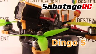 Фристайл дрон на раме Sabotage rc dingo 5 обзор тест и полеты.