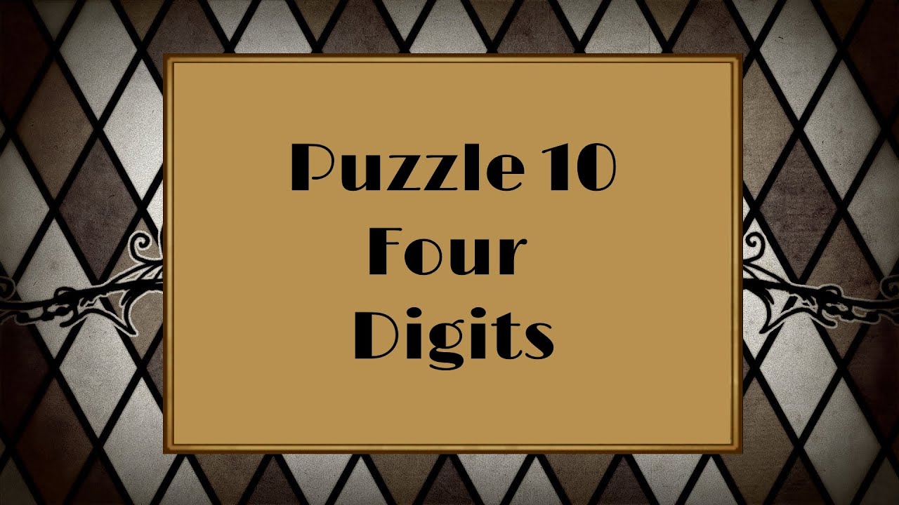 Professor Layton and the Curious Village Puzzle 10 Four Digits (EU