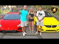 RACING my TWIN BROTHER for $10,000 CASH!! **Lamborghini vs BMW**