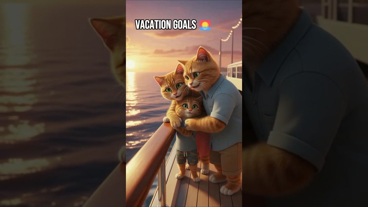 Cat Family Cruise Mini Story 🌅🐾 | Morphatix 3D Animated Short