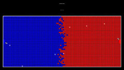 Epic Simulation: Blue vs Red Battle in a Grid Arena! (2025-10-22)