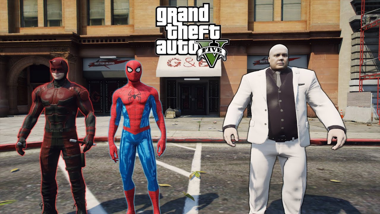 Spider-Man And Daredevil VS Kingpin - GTA 5 Mod