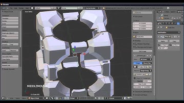 Portal Companion cube modeling in Blender (Part 2)
