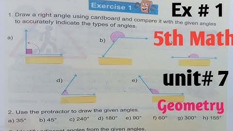 Unit 7 Geometry class 5th Math  Exercise 1 Ptb and kptbb new course 2022| Math class 5th geometry