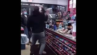 Racist guy getting hit by a can buit it's Master of Puppets